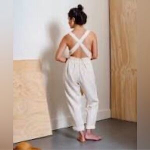 Muu Muu linen apron jumpsuit